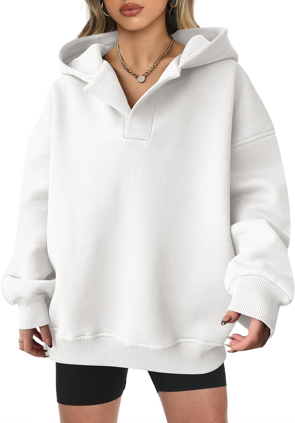 Damen Oversized Kapuzenpullover mit modischem Schnitt und legerem Look R&B