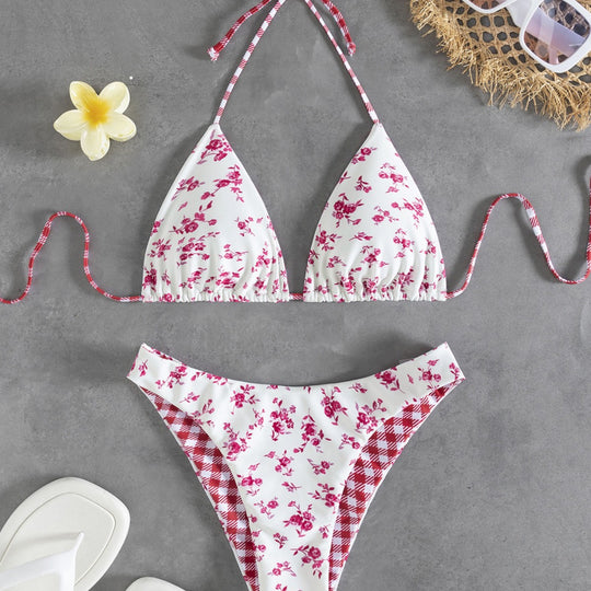 Damen Blumenmuster Bikini R&B