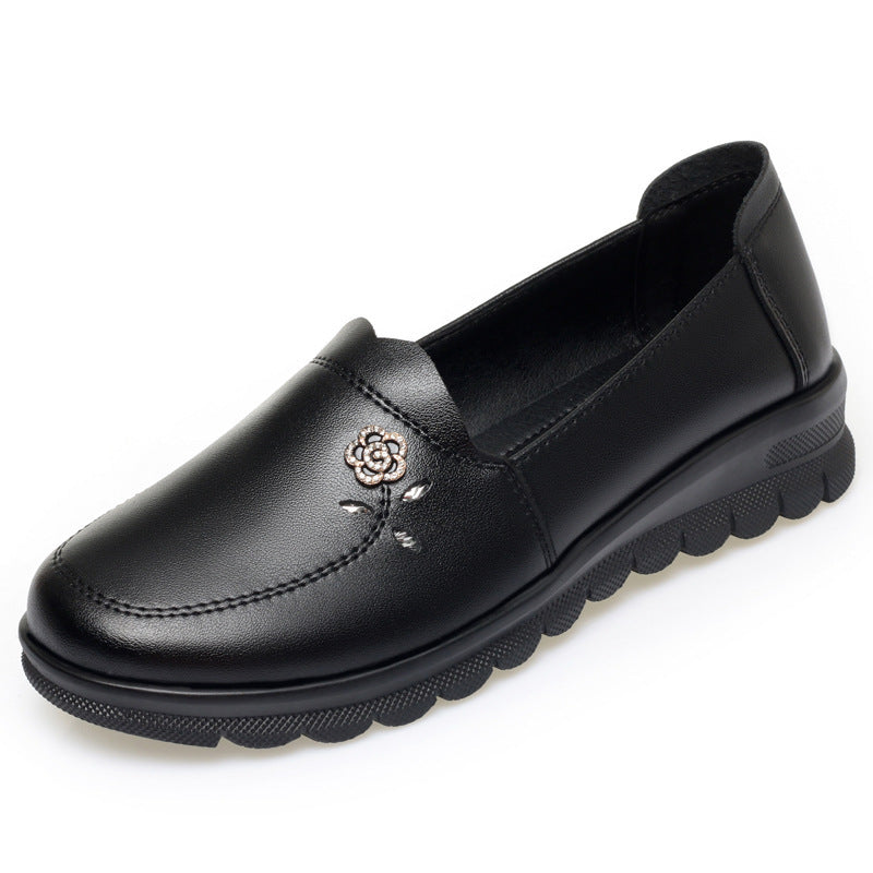 Damen Elegante Slipper mit floralem Schmuckdetail und rutschfester Sohle R&B