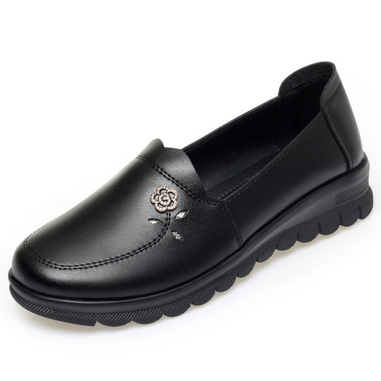 Damen Elegante Slipper mit floralem Schmuckdetail und rutschfester Sohle R&B