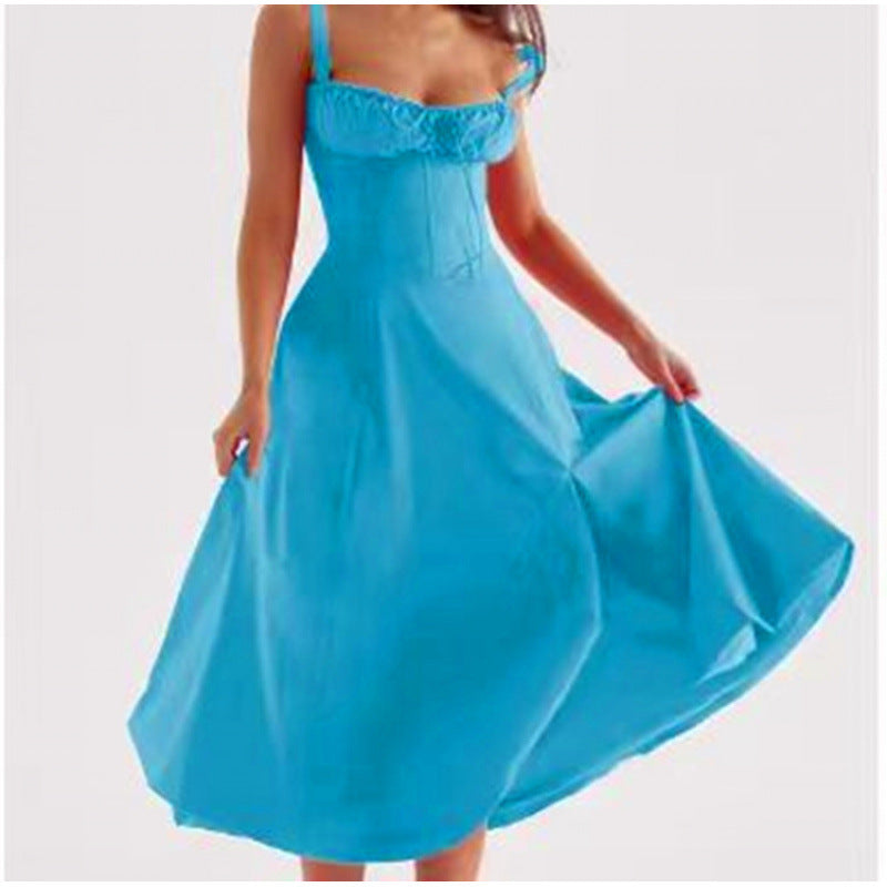 Damen Maxikleid mit floralem Design und elegantem Schlitz R&B