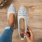 Damen spitze Ballerinas mit atmungsaktivem Obermaterial und flexiblem Fußbett R&B