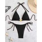 Damen Triangel-Bikini mit verspieltem Muschel-Detail R&B