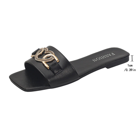 Damen Modische Sandalen mit schickem Schmuck-Detail und bequemem Fußbett R&B