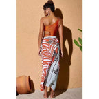 Damen Bikini-Set mit asymmetrischem Oberteil und elegantem Wickelrock R&B