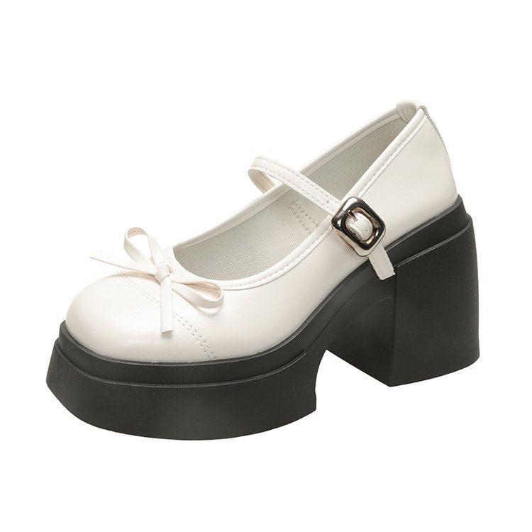 Damen Plateau-Pumps mit Riemchen und Schleifendetail R&B