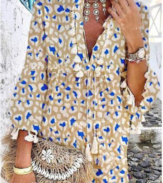 Damen Kaftan mit fröhlichem Muster R&B