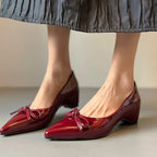 Damen elegante Pumps mit modischem Schleifenakzent und bequemer Passform R&B
