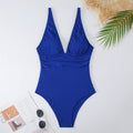 Damen Einteiler Badeanzug mit raffiniertem Rippendesign R&B