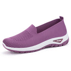 Damen Slip-On Laufschuhe mit luftdurchlässigem Strickdesign und dämpfender Sohle R&B