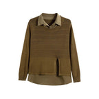 Damen Strickpullover mit layerndem Design und harmonischer Textur R&B
