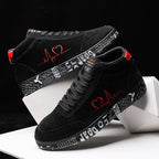 Damen Modische High-Top Sneakers mit einzigartigem Druckdesign