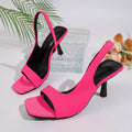 Damen Slingback Sandalen mit modischem Absatz und elastischem Riemen