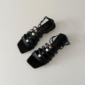 Damen Modische Plateau-Sandalen mit dekorativen Riemen und bequemer Innensohle