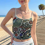 Damen ärmelloses Top mit lhaftem Paisley-Muster