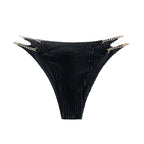 Damen Hoch geschnittener Bikinislip mit eleganten Kettendetails R&B