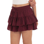 Damen Voluminöser Freizeitraffrock aus leichtem Material R&B