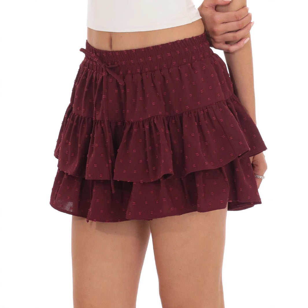 Damen Voluminöser Freizeitraffrock aus leichtem Material R&B