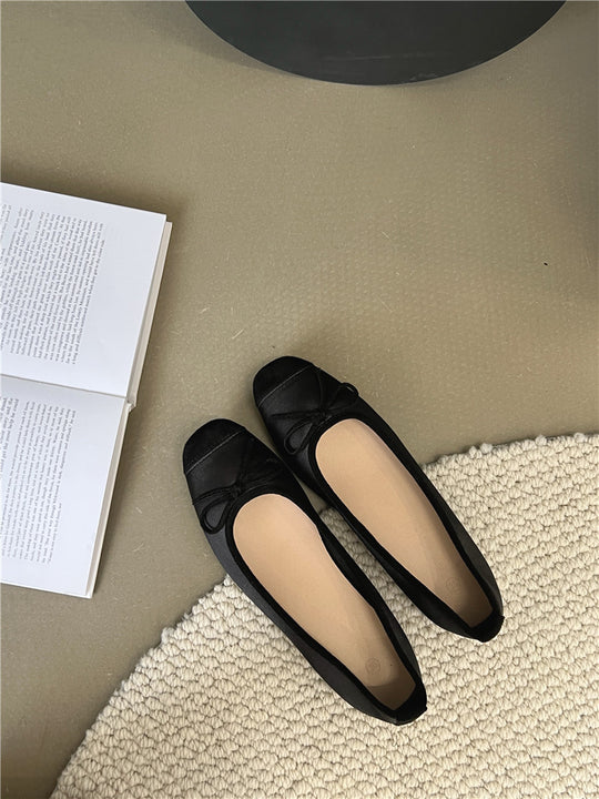 Damen elegante Ballerinas mit zartem Schleifen-Detail R&B