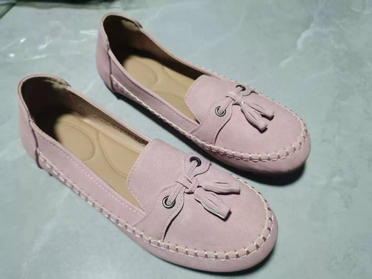 Damen Mokassin-Schuhe mit dekorativem Knoten R&B
