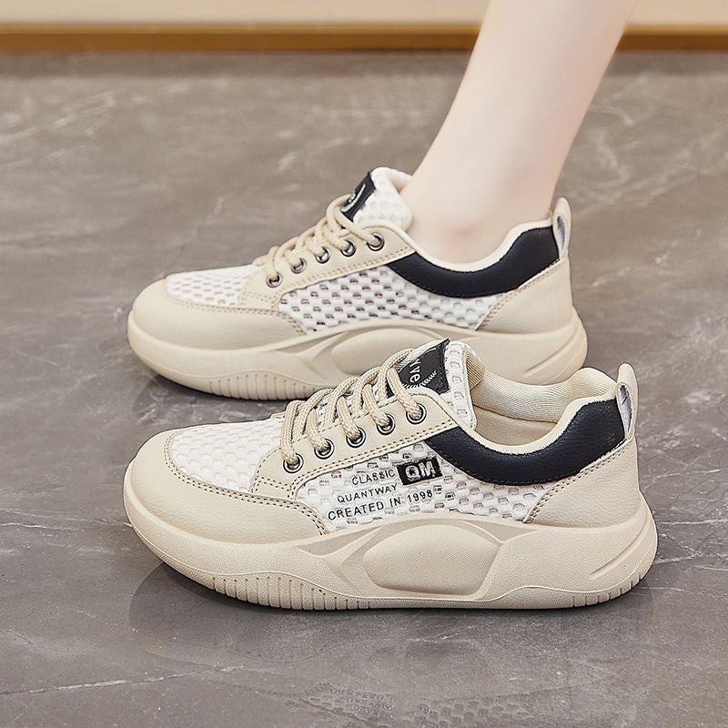 Damen Atmungsaktive Sneakers mit elastischer Schnürung und stabiler Sohle R&B