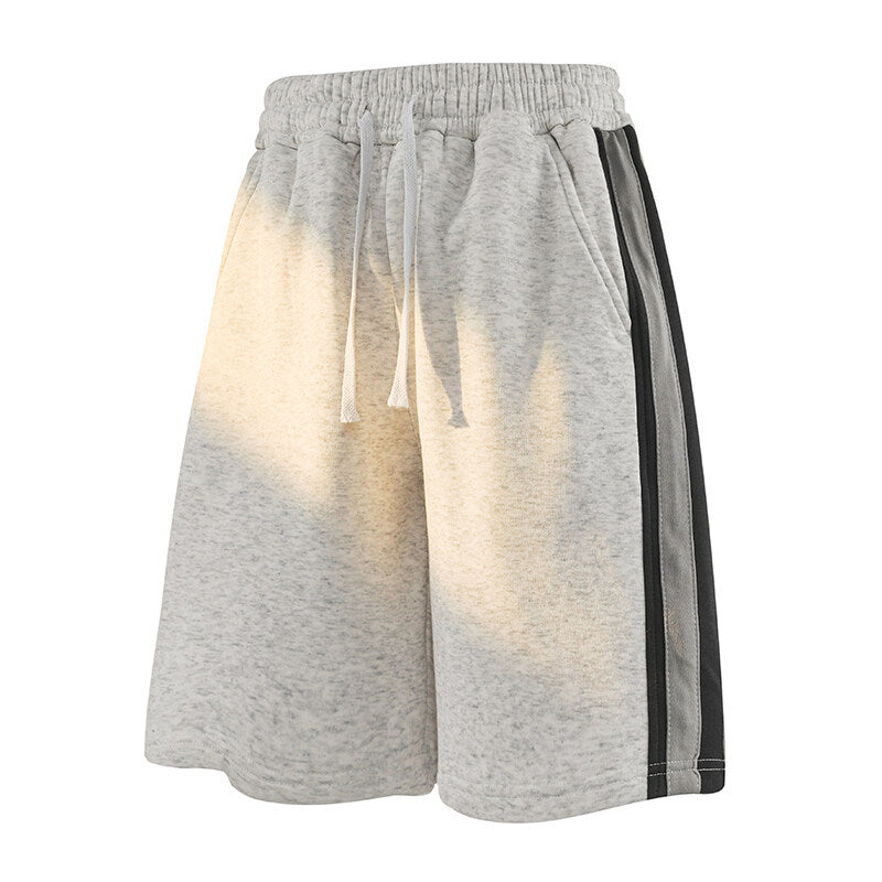 Damen Sportliche Shorts mit elastischem Bund und gestreiftem Design