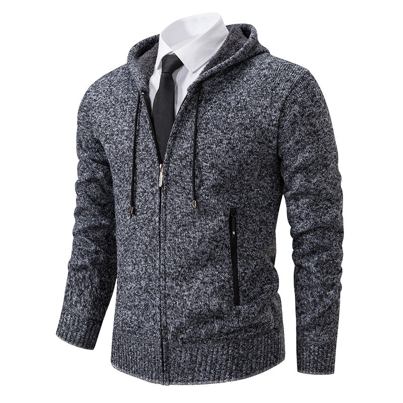Herren Kapuzenjacke mit softem Fleece-Futter und eleganten Details R&B