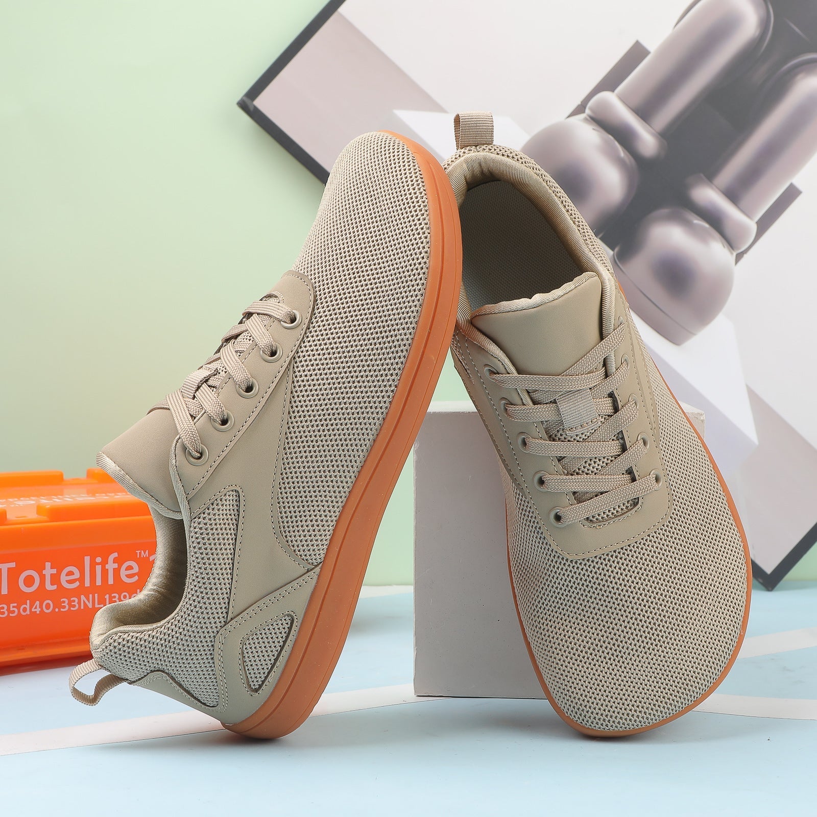 Damen Leichte Freizeitsneaker mit atmungsaktivem Obermaterial und rutschfester Sohle