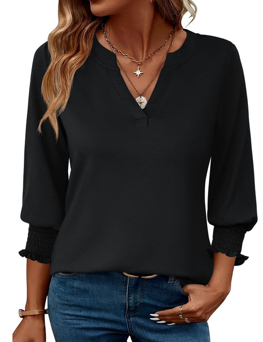 Damen modische Bluse mit verspieltem Paisleymuster und Rüschendetails R&B