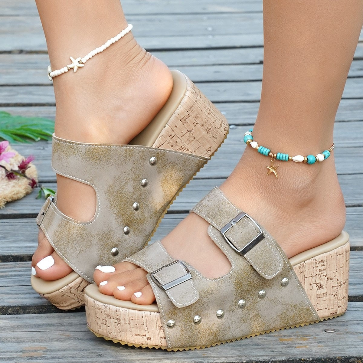 Damen Bequeme und stilvolle Keilsandaletten R&B