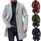Herren eleganter Langmantel mit modernem Schnitt und praktischen Taschen  1757081343
