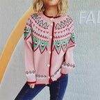 Damen Strickjacke mit festlichem Muster und hochwertiger Verarbeitung R&B