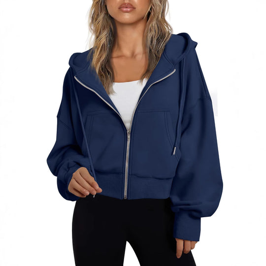 Damen modischer Kapuzenpullover mit lässigem Schnitt und praktischen Taschen R&B