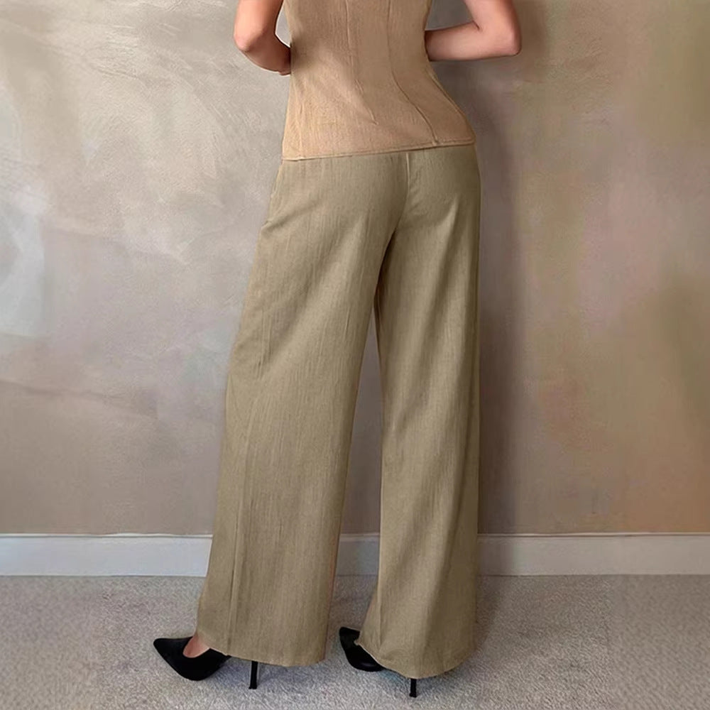 Damen Elegante Palazzo-Hose mit hohem Bund und schickem Schnitt R&B