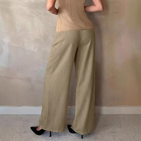 Damen Elegante Palazzo-Hose mit hohem Bund und schickem Schnitt R&B