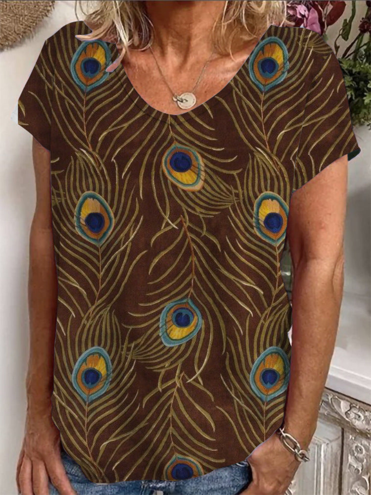 Damen Lockere Bluse mit buntem Paisleymuster R&B