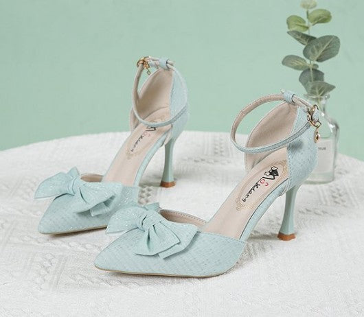 Damen elegante Pumps mit Schleife R&B