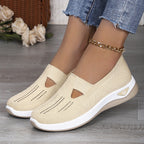 Damen Atmungsaktive Slip-On Freizeitschuhe mit offenem Schnitt
