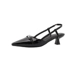 Damen Slingback Pumps mit spitzem Design und glänzender Oberfläche R&B