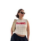 Damen Sportliche Strickweste mit modernem Karomuster R&B
