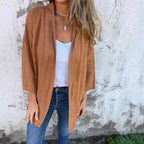 Damen lässige Sommerjacke aus leichtem Leinen