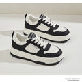 Damen Modische Lockere Sneakers mit hoher Sohle und atmungsaktiver Leder-Oberfläche R&B