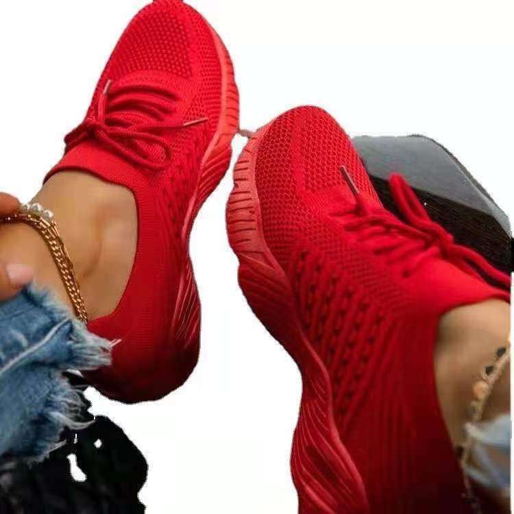 Damen atmungsaktive Sportschuhe mit flexiblem Mesh-Obermaterial und rutschfester Sohle R&B