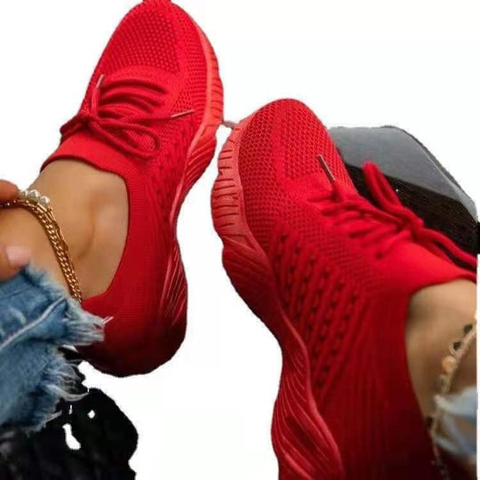 Damen atmungsaktive Sportschuhe mit flexiblem Mesh-Obermaterial und rutschfester Sohle R&B
