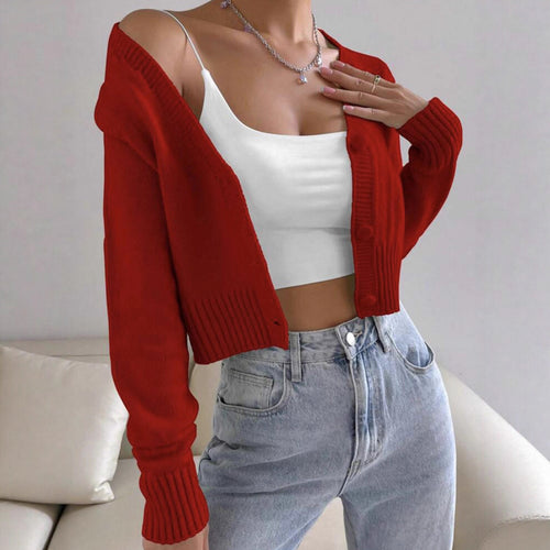 Damen Kurzstrickjacke mit feinem Rippstrickdesign R&B