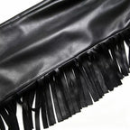 Damen Kunstlederhose mit Fransenbesatz R&B