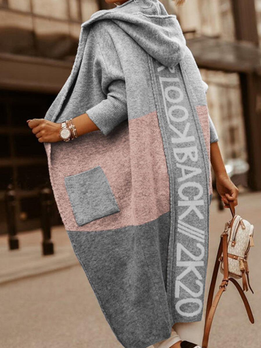 Damen lässiger Kapuzencardigan R&B