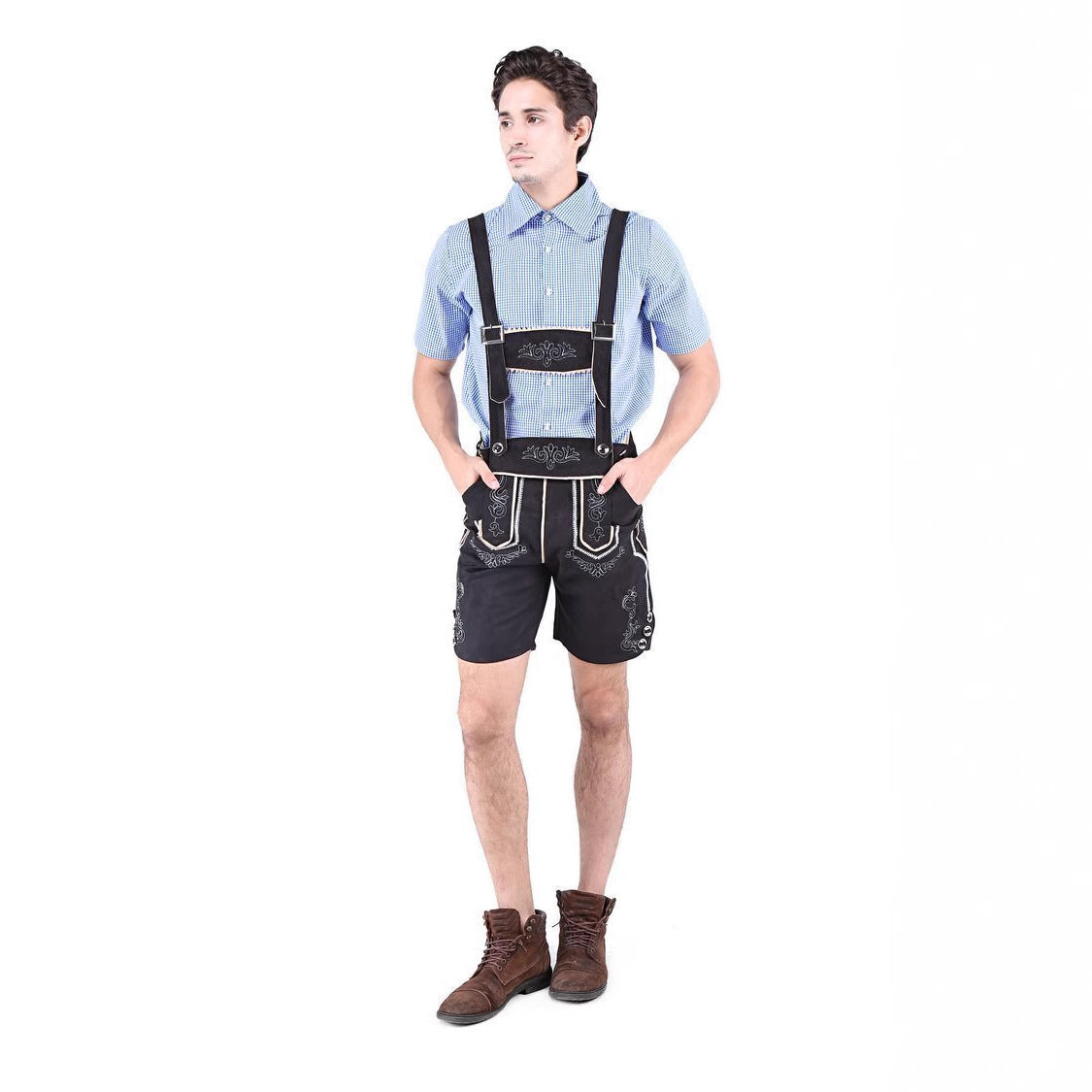 Herren Trachtenkurzanzug mit aufwendiger Stickerei R&B