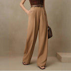 Damen Weite und elegante Anzughose mit hohen Bund EB