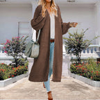 Damen Großer Strickmantel mit weitem Schnitt und tiefen Taschen